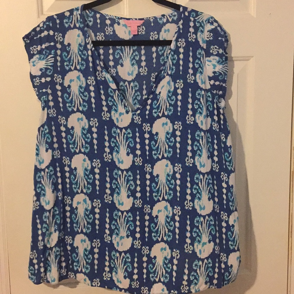 Lilly Pulitzer Blue Mays top